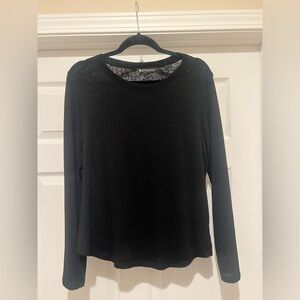 Athleta size L lightweight black long sleeve